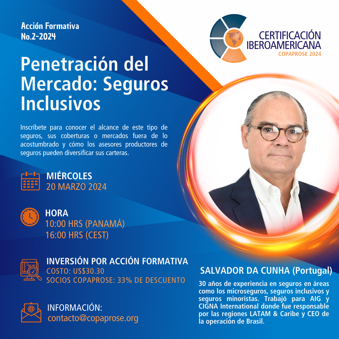 Acción Formativa «Penetración del Mercado: Seguros Inclusivos»